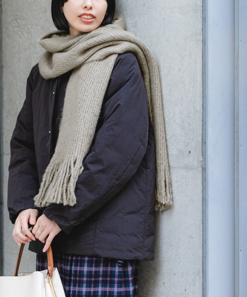 RODE SKO（ロデスコ）の「ラッセル起毛マフラー（マフラー・レディース・オフホワイト/グレー/ミント・ONE）」の10枚目の写真