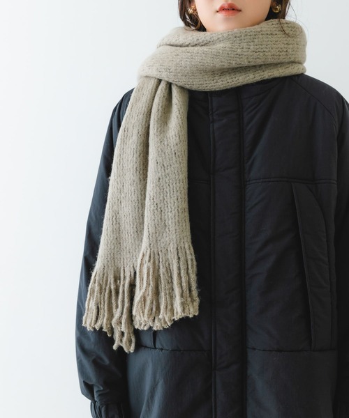 RODE SKO（ロデスコ）の「ラッセル起毛マフラー（マフラー・レディース・オフホワイト/グレー/ミント・ONE）」の12枚目の写真