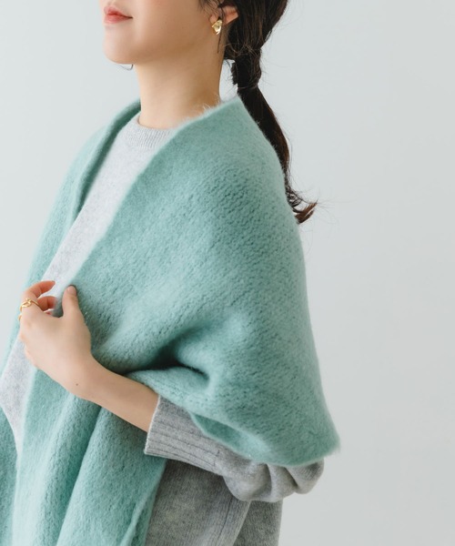 RODE SKO（ロデスコ）の「ラッセル起毛マフラー（マフラー・レディース・オフホワイト/グレー/ミント・ONE）」の13枚目の写真