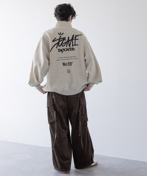 SIGNAL SPORTS(シグナルスポーツ)の「【SIGNAL SPORTS】裏起毛/タギングデザイン/ヘビーウェイトコットン/ハーフジッププルオーバースウェット(スウェット・メンズ・ブラック/ホワイト/イエロー/グリーン・LARGE/MEDIUM)」の6枚目の写真