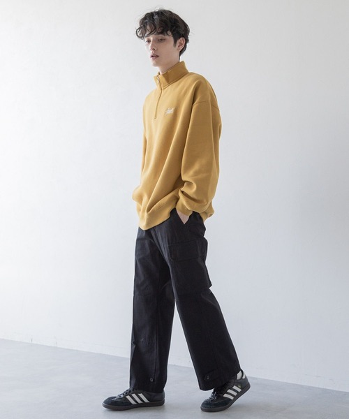 SIGNAL SPORTS(シグナルスポーツ)の「【SIGNAL SPORTS】裏起毛/タギングデザイン/ヘビーウェイトコットン/ハーフジッププルオーバースウェット(スウェット・メンズ・ブラック/ホワイト/イエロー/グリーン・LARGE/MEDIUM)」の9枚目の写真