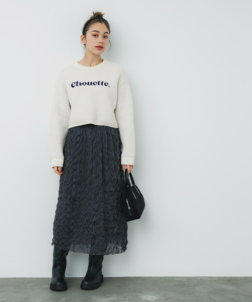 coca（coca）（コカ）の「フワもち立体ロゴニット（ニット/セーター・レディース・アイボリー/グリーン/チャコール・M/L）」の14枚目の写真