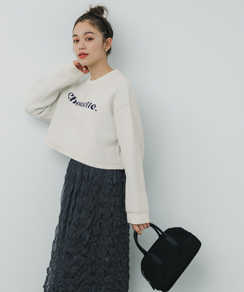 coca（coca）（コカ）の「フワもち立体ロゴニット（ニット/セーター・レディース・アイボリー/グリーン/チャコール・M/L）」の7枚目の写真