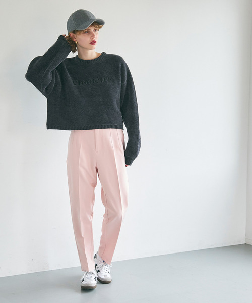 coca（coca）（コカ）の「フワもち立体ロゴニット（ニット/セーター・レディース・アイボリー/グリーン/チャコール・M/L）」の15枚目の写真