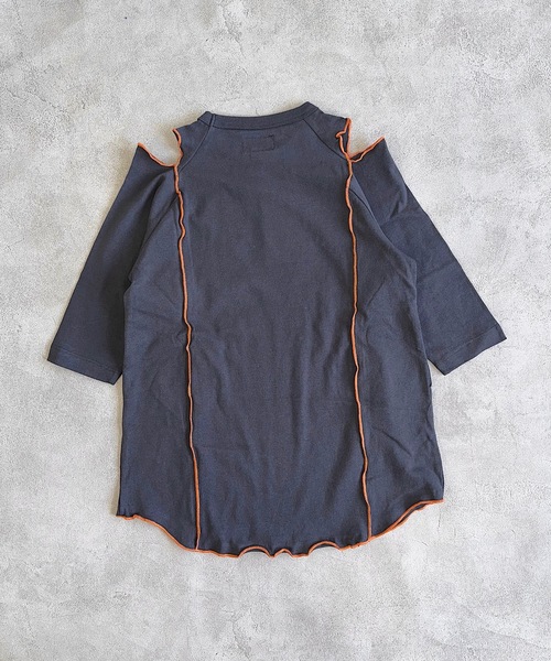 BIG FIELD（ビッグフィールド）の「ナガソデ肩あきワンピース（90～150cm）（ワンピース・キッズ・レモンイエロー/ライトグレー/チャコール・110/120/130/150/100/140/90）」の12枚目の写真