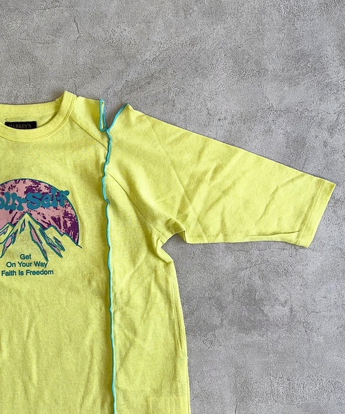 BIG FIELD（ビッグフィールド）の「ナガソデ肩あきワンピース（90～150cm）（ワンピース・キッズ・レモンイエロー/ライトグレー/チャコール・110/120/130/150/100/140/90）」の6枚目の写真