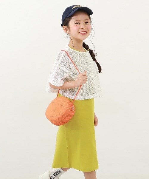 devirock（デビロック）の「【セットアップ】メッシュTシャツ＆アメスリワンピース（ワンピース・キッズ・イエロー系1/ブルー系7/ブラック/グレー系1/ライトグレー/ピンク系/ブルー・100cm/160cm/150cm/140cm/130cm/120cm/110cm）」の6枚目の写真