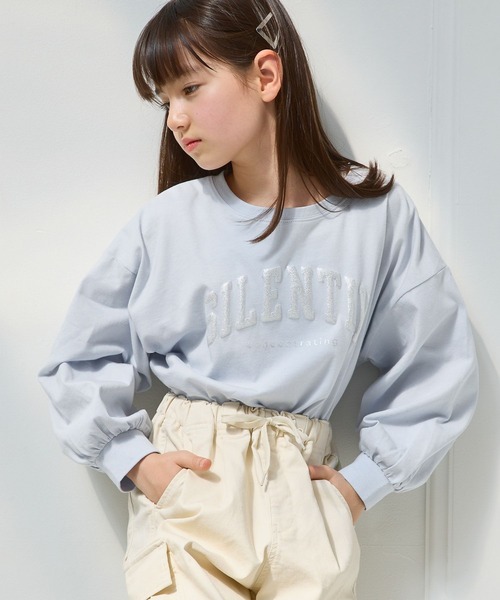 GLOBAL WORK（グローバルワーク）の「ヘビロッTEEモチーフワイド/991382（Tシャツ/カットソー・キッズ・グレー/ホワイト系8/ホワイト系6/ホワイト系5/ホワイト系7/サックスブルー/チャコール・130cm/150cm/120cm/140cm/160cm/170cm）」の7枚目の写真