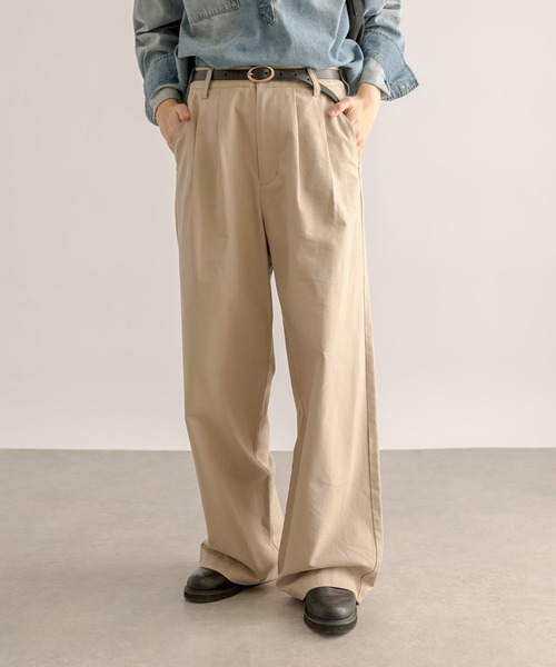 RIVE DROITE（リヴドロワ）の「MONN.:.(モン)/ルーズチノパンツ（チノパンツ・レディース・ネイビー/ベージュ・36/38）」の20枚目の写真
