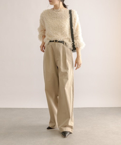 RIVE DROITE（リヴドロワ）の「MONN.:.(モン)/ルーズチノパンツ（チノパンツ・レディース・ネイビー/ベージュ・36/38）」の17枚目の写真