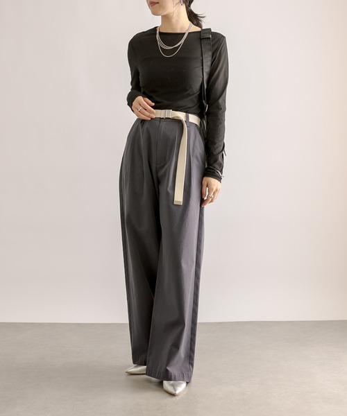 RIVE DROITE（リヴドロワ）の「MONN.:.(モン)/ルーズチノパンツ（チノパンツ・レディース・ネイビー/ベージュ・36/38）」の15枚目の写真