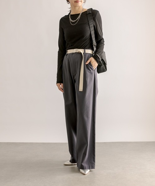 RIVE DROITE（リヴドロワ）の「MONN.:.(モン)/ルーズチノパンツ（チノパンツ・レディース・ネイビー/ベージュ・36/38）」の4枚目の写真