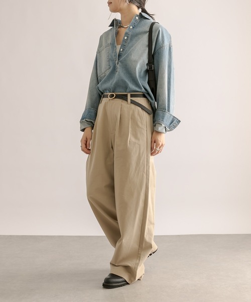 RIVE DROITE（リヴドロワ）の「MONN.:.(モン)/ルーズチノパンツ（チノパンツ・レディース・ネイビー/ベージュ・36/38）」の14枚目の写真