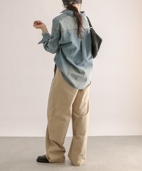 RIVE DROITE（リヴドロワ）の「MONN.:.(モン)/ルーズチノパンツ（チノパンツ・レディース・ネイビー/ベージュ・36/38）」の11枚目の写真