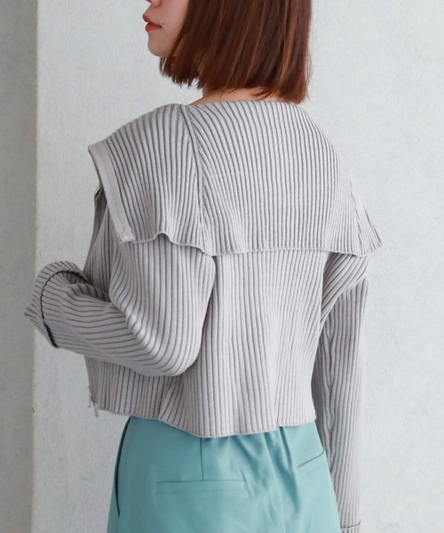 y's ワイズ　ヨウジヤマモト　アルパカ変形ボレロカーディガン　グレー　サイズ2 WOOL KNIT CARDIGAN(S Purple): Y's｜THE SHOP YOHJI YAMAMOTO