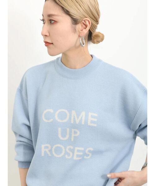 Samansa Mos2 blue（サマンサモスモスブルー）の「アソートロゴニットプルオーバー（ニット/セーター・レディース・グレー/イエロー/ネイビー/オフホワイト/ブルー・F）」の4枚目の写真