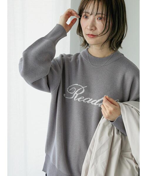 Samansa Mos2 blue（サマンサモスモスブルー）の「アソートロゴニットプルオーバー（ニット/セーター・レディース・グレー/イエロー/ネイビー/オフホワイト/ブルー・F）」の12枚目の写真