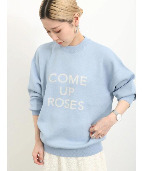 Samansa Mos2 blue（サマンサモスモスブルー）の「アソートロゴニットプルオーバー（ニット/セーター・レディース・グレー/イエロー/ネイビー/オフホワイト/ブルー・F）」の21枚目の写真