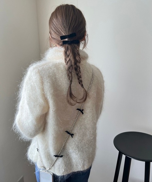 Me%（ミィパーセント）の「【ストラップシート付き】リボンモバイルストラップ　996436（スマホグッズ・レディース・アイボリー/グレー・FREE）」の11枚目の写真