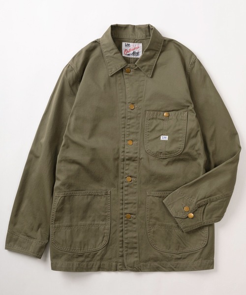 Lee（リー）の「【Lee/リー】ピスネームタグデザイン オーバーサイズ  ツイルカバーオール/ワークジャケット（カバーオール・メンズ・オリーブ/ベージュ・M/L）」の4枚目の写真