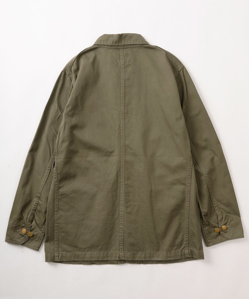 Lee（リー）の「【Lee/リー】ピスネームタグデザイン オーバーサイズ  ツイルカバーオール/ワークジャケット（カバーオール・メンズ・オリーブ/ベージュ・M/L）」の5枚目の写真