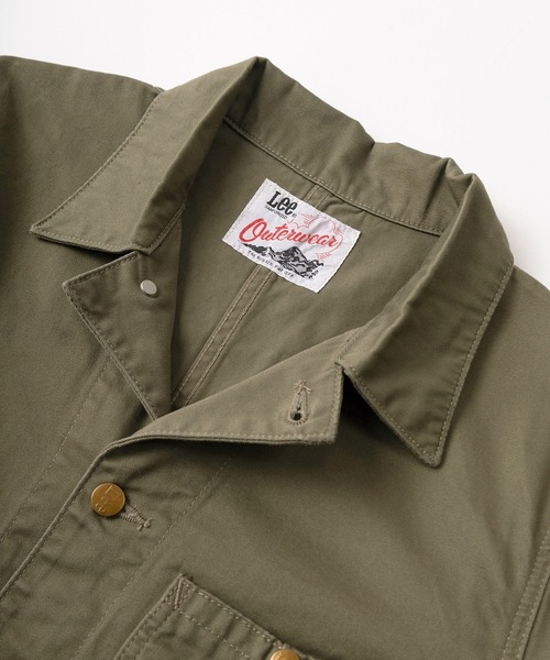 Lee（リー）の「【Lee/リー】ピスネームタグデザイン オーバーサイズ  ツイルカバーオール/ワークジャケット（カバーオール・メンズ・オリーブ/ベージュ・M/L）」の6枚目の写真
