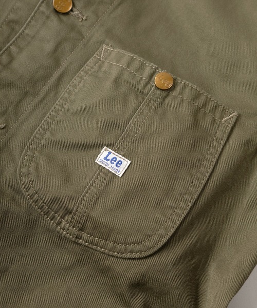 Lee（リー）の「【Lee/リー】ピスネームタグデザイン オーバーサイズ  ツイルカバーオール/ワークジャケット（カバーオール・メンズ・オリーブ/ベージュ・M/L）」の8枚目の写真