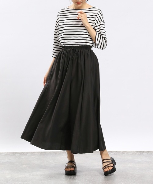 GLOBAL WORK Smile Seed Store（グローバルワーク スマイルシードストア）の「ギャザーフレアイージーパンツ/176127（その他パンツ・レディース・ブルー系その他6/グレー系その他2/チェック/チャコール/グレー系その他/ブラック・LARGE/X-LARGE/MEDIUM/SMALL）」の10枚目の写真