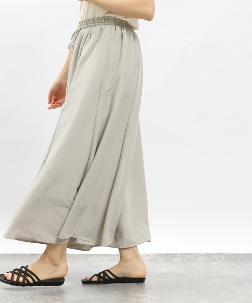 GLOBAL WORK Smile Seed Store（グローバルワーク スマイルシードストア）の「ギャザーフレアイージーパンツ/176127（その他パンツ・レディース・ブルー系その他6/グレー系その他2/チェック/チャコール/グレー系その他/ブラック・LARGE/X-LARGE/MEDIUM/SMALL）」の20枚目の写真