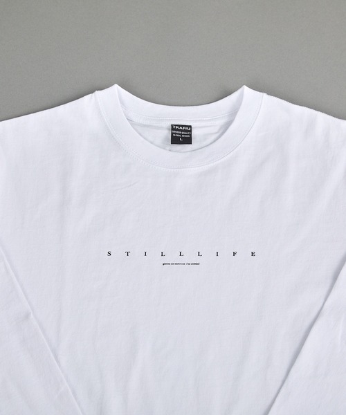 VIBGYOR(ヴィブジョー)の「ヘヴィウェイト天竺 プリント 長袖 クルーネック(Tシャツ/カットソー・メンズ・ホワイト/ブラック・MEDIUM/LARGE)」の3枚目の写真