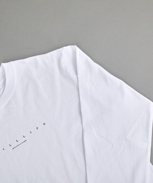 VIBGYOR(ヴィブジョー)の「ヘヴィウェイト天竺 プリント 長袖 クルーネック(Tシャツ/カットソー・メンズ・ホワイト/ブラック・MEDIUM/LARGE)」の4枚目の写真
