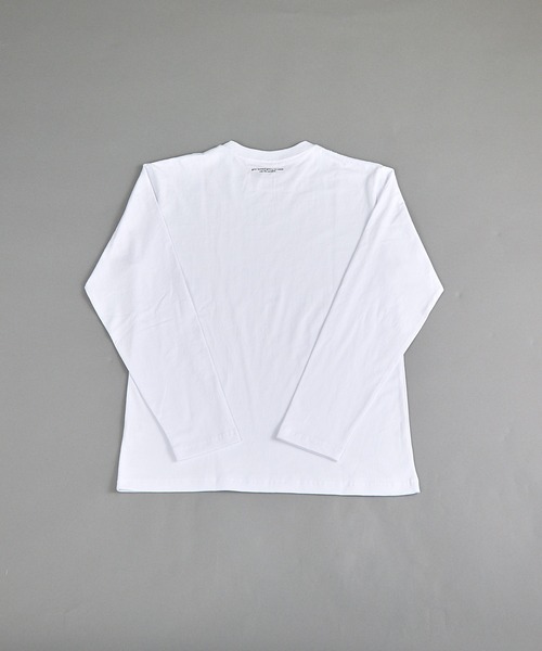 VIBGYOR(ヴィブジョー)の「ヘヴィウェイト天竺 プリント 長袖 クルーネック(Tシャツ/カットソー・メンズ・ホワイト/ブラック・MEDIUM/LARGE)」の6枚目の写真