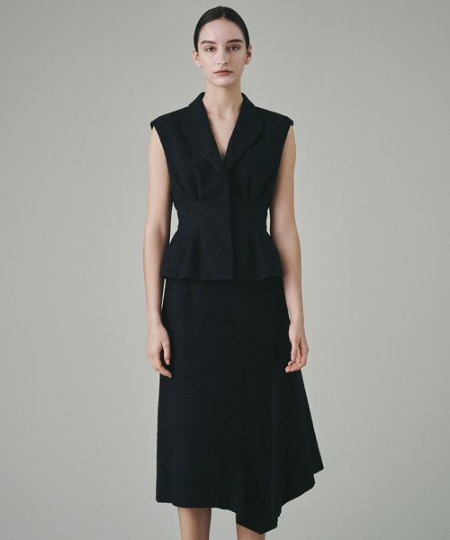 24SS ESTNATION COLUMN ウエストシェイプジレ　ネイビー　38 24SS ESTNATION COLUMN ウエストシェイプジレ ネイビー 38 24SS