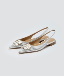 CUORE デュエ アネッリ バックスリング パンプス 1.0cm STRIPE