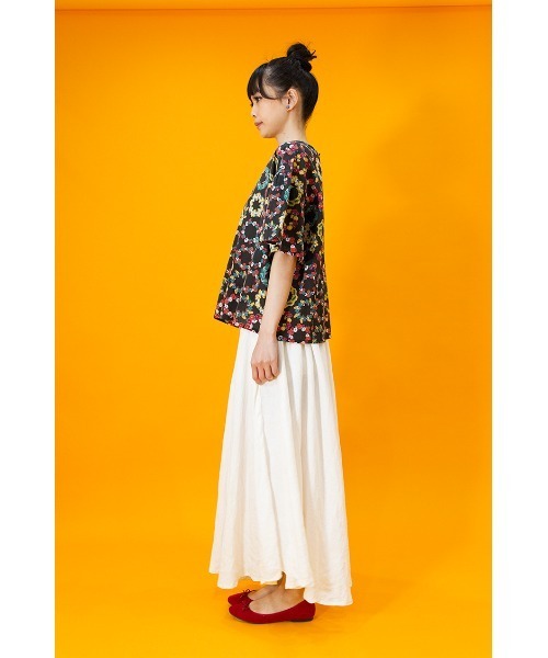 KILKI(キルキー)の「KILKI / キルキー ブラウス リース シャツ トップス 4B B06 HDI(シャツ/ブラウス・レディース・ブルー/ブラック・FREE)」の5枚目の写真