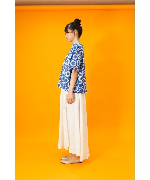 KILKI(キルキー)の「KILKI / キルキー ブラウス リース シャツ トップス 4B B06 HDI(シャツ/ブラウス・レディース・ブルー/ブラック・FREE)」の8枚目の写真
