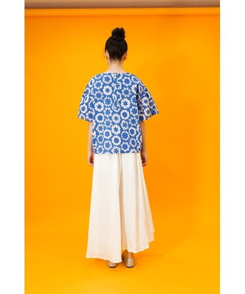 KILKI(キルキー)の「KILKI / キルキー ブラウス リース シャツ トップス 4B B06 HDI(シャツ/ブラウス・レディース・ブルー/ブラック・FREE)」の9枚目の写真