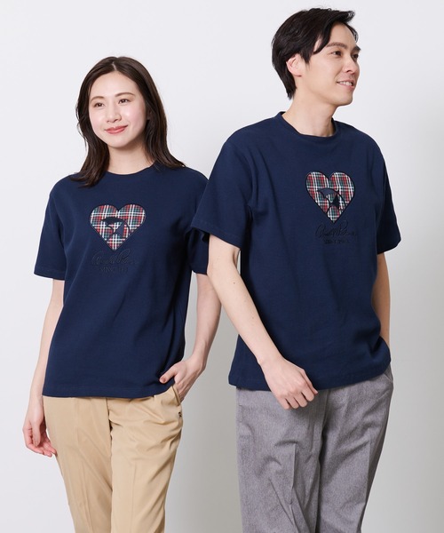 Arnold Palmer（アーノルドパーマー）の「ビッグハートモチーフ シェア Tシャツ（Tシャツ/カットソー・レディース・ネイビー/アイボリー/ダークベージュ・LL/L/M/S/XS）」の3枚目の写真