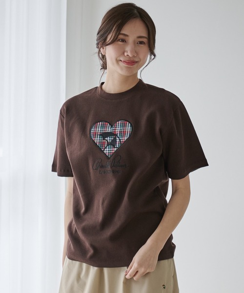 Arnold Palmer（アーノルドパーマー）の「ビッグハートモチーフ シェア Tシャツ（Tシャツ/カットソー・レディース・ネイビー/アイボリー/ダークベージュ・LL/L/M/S/XS）」の20枚目の写真