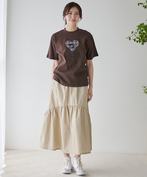 Arnold Palmer（アーノルドパーマー）の「ビッグハートモチーフ シェア Tシャツ（Tシャツ/カットソー・レディース・ネイビー/アイボリー/ダークベージュ・LL/L/M/S/XS）」の22枚目の写真