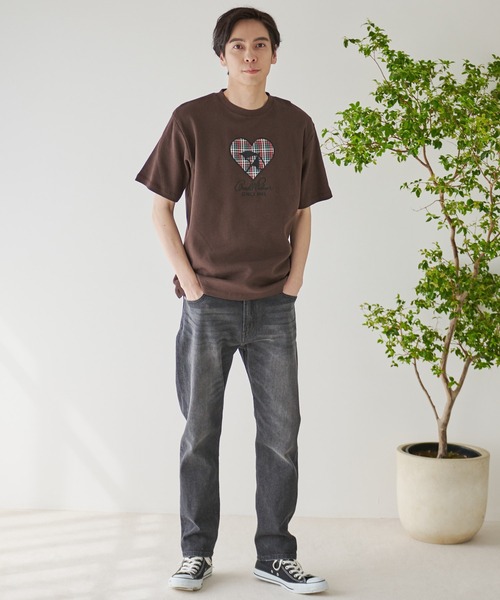 Arnold Palmer（アーノルドパーマー）の「ビッグハートモチーフ シェア Tシャツ（Tシャツ/カットソー・レディース・ネイビー/アイボリー/ダークベージュ・LL/L/M/S/XS）」の19枚目の写真