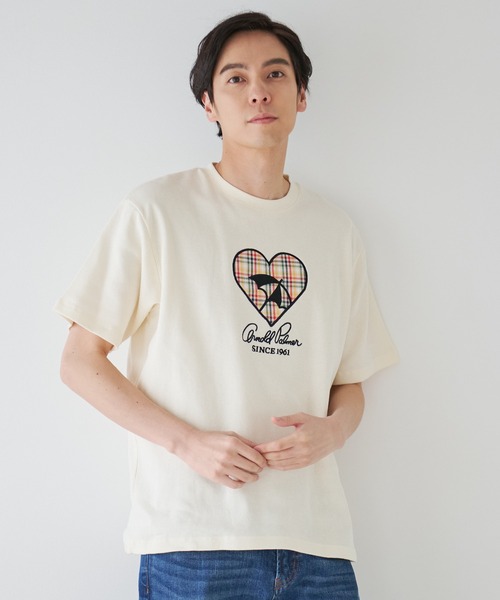 Arnold Palmer（アーノルドパーマー）の「ビッグハートモチーフ シェア Tシャツ（Tシャツ/カットソー・レディース・ネイビー/アイボリー/ダークベージュ・LL/L/M/S/XS）」の13枚目の写真