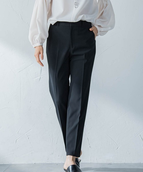 LAUTREAMONT(ロートレアモン)の「ステファニーダブルクロスパンツ≪ストレッチ/洗える/シワになりにくい≫(スラックス・レディース・ベージュ/ホワイト/ブラック・9号/11号/7号)」の3枚目の写真