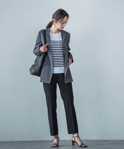 LAUTREAMONT(ロートレアモン)の「ステファニーダブルクロスパンツ≪ストレッチ/洗える/シワになりにくい≫(スラックス・レディース・ベージュ/ホワイト/ブラック・9号/11号/7号)」の7枚目の写真