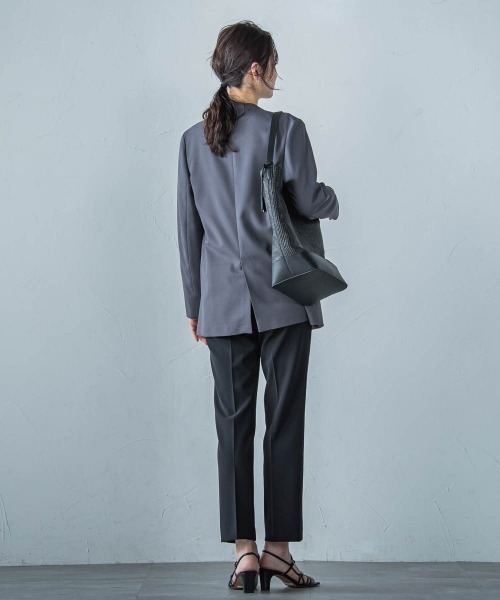 LAUTREAMONT(ロートレアモン)の「ステファニーダブルクロスパンツ≪ストレッチ/洗える/シワになりにくい≫(スラックス・レディース・ベージュ/ホワイト/ブラック・9号/11号/7号)」の8枚目の写真
