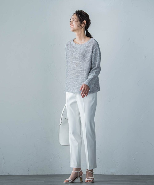 LAUTREAMONT(ロートレアモン)の「ステファニーダブルクロスパンツ≪ストレッチ/洗える/シワになりにくい≫(スラックス・レディース・ベージュ/ホワイト/ブラック・9号/11号/7号)」の19枚目の写真