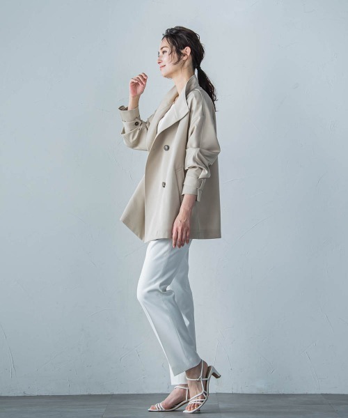 LAUTREAMONT(ロートレアモン)の「ステファニーダブルクロスパンツ≪ストレッチ/洗える/シワになりにくい≫(スラックス・レディース・ベージュ/ホワイト/ブラック・9号/11号/7号)」の15枚目の写真