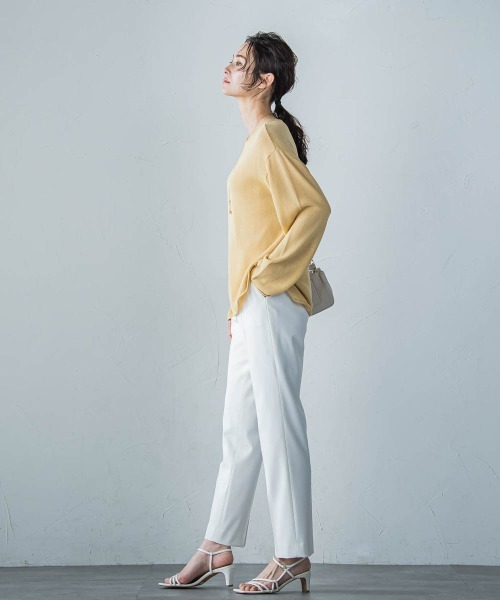 LAUTREAMONT(ロートレアモン)の「ステファニーダブルクロスパンツ≪ストレッチ/洗える/シワになりにくい≫(スラックス・レディース・ベージュ/ホワイト/ブラック・9号/11号/7号)」の16枚目の写真
