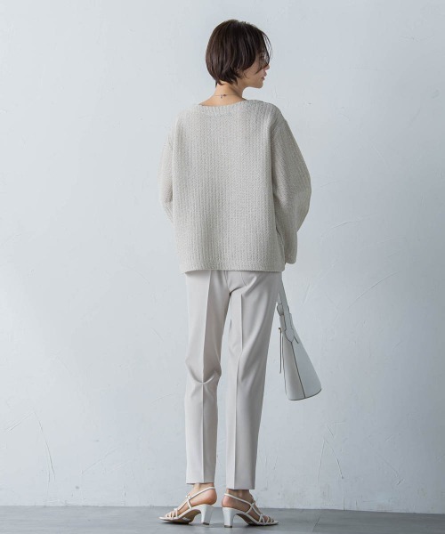 LAUTREAMONT(ロートレアモン)の「ステファニーダブルクロスパンツ≪ストレッチ/洗える/シワになりにくい≫(スラックス・レディース・ベージュ/ホワイト/ブラック・9号/11号/7号)」の21枚目の写真