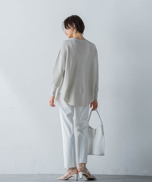 LAUTREAMONT(ロートレアモン)の「ステファニーダブルクロスパンツ≪ストレッチ/洗える/シワになりにくい≫(スラックス・レディース・ベージュ/ホワイト/ブラック・9号/11号/7号)」の18枚目の写真